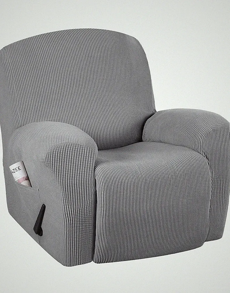H.Versailtex Best Home Decoration Recliner Cover Set 2 PIECES Super Stretch Dove