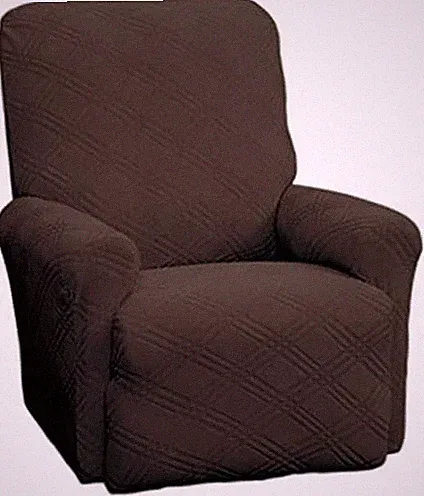 Stretch Sensations Recliner Double Diamond Chocolate 4 Piece Stretch Slipcover